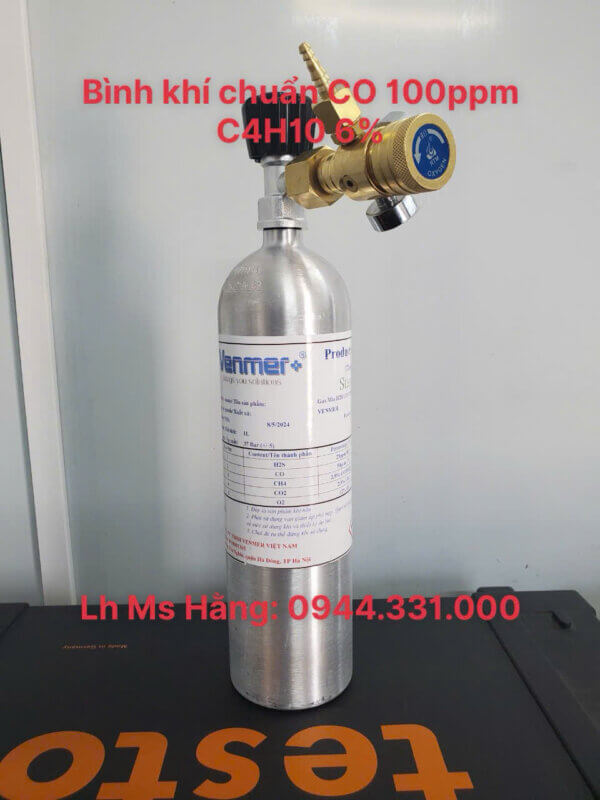 Bình khí chuẩn CO 100ppm C4H10 6%