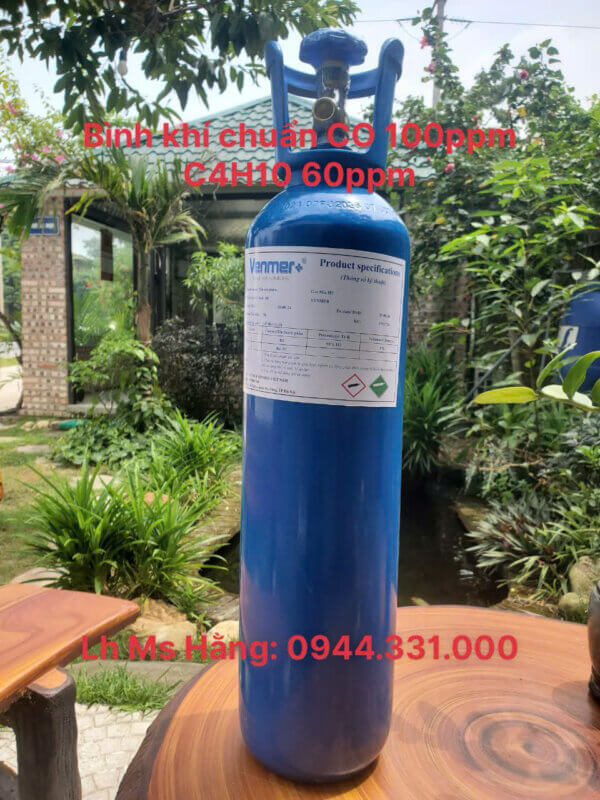 Bình khí chuẩn CO 100ppm C4H10 60ppm