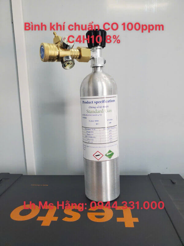 Bình khí chuẩn CO 100ppm C4H10 8%