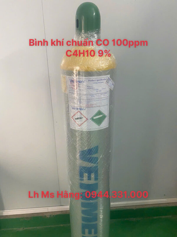 Bình khí chuẩn CO 100ppm C4H10 9%